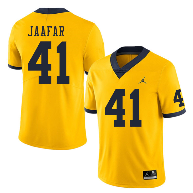 Men #41 Abe Jaafar Michigan Wolverines College Football Jerseys Sale-Yellow